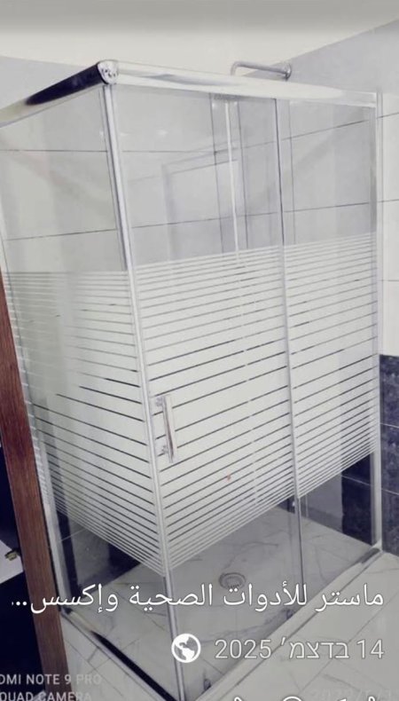 شاور زجاج 6 ملي 90*120 مخطط باب سحاب